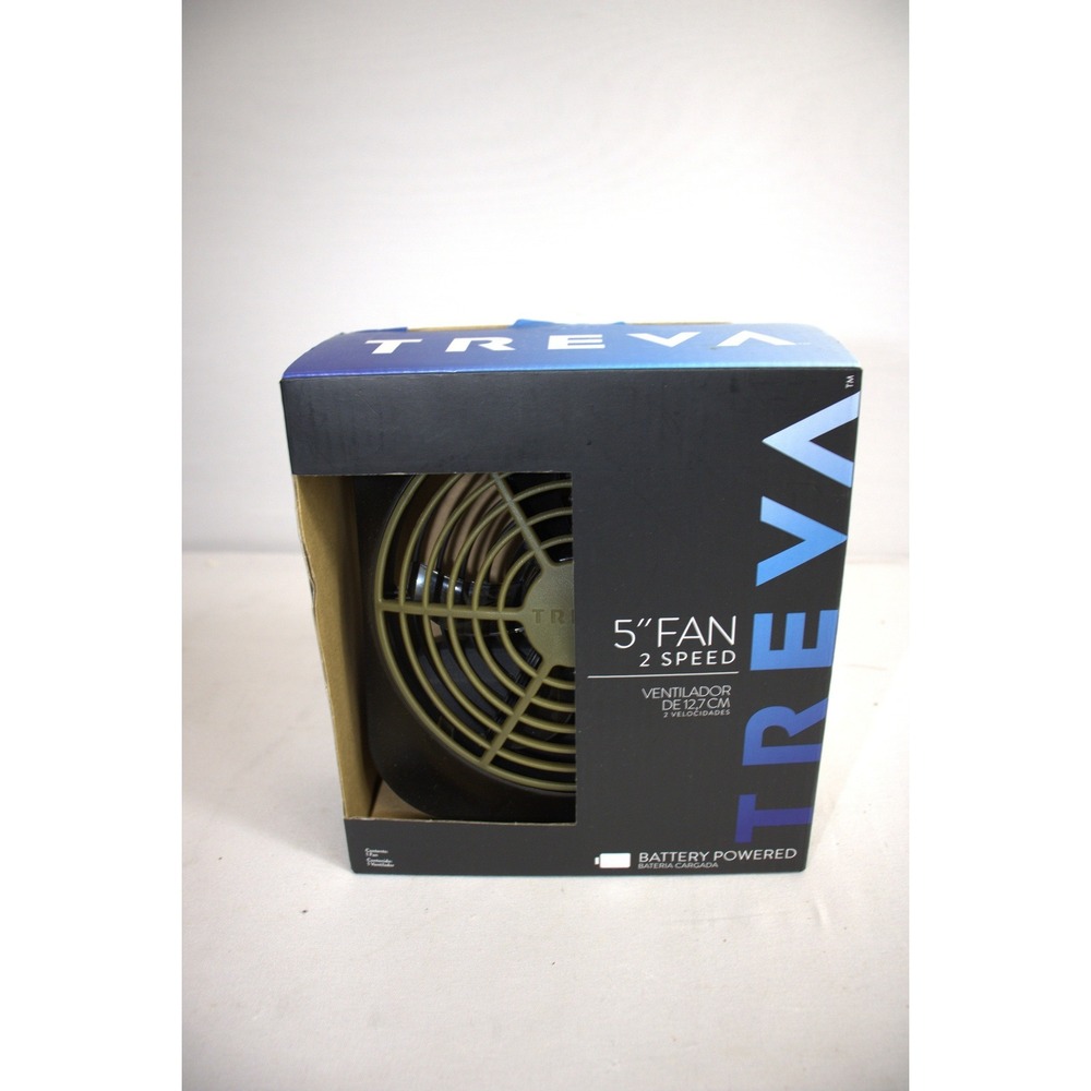 Treva 5 Inch 2 Speed Battery Powered Portable Fan Adjustable Tilt